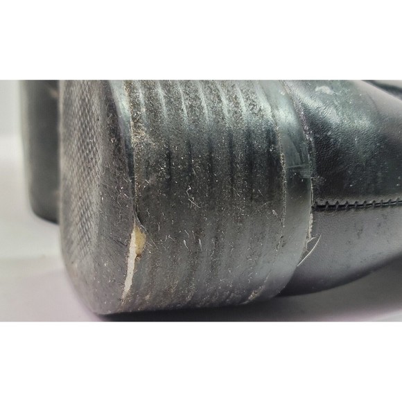 Steve Madden Black Leather Zip Ankle Boots Womens Size 7 Gothic Biker Ladies - Picture 14 of 16